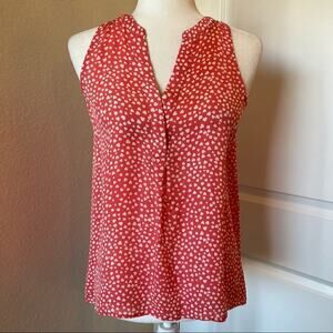 Joie Silk Brighton Pink Heart Print Tank Top